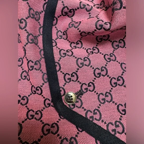 New Authentic Gucci Pink GG Logo Dog Trench Coat - Picture 6 of 16